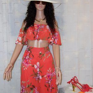 Floral 2-Piece Matching Pant Set